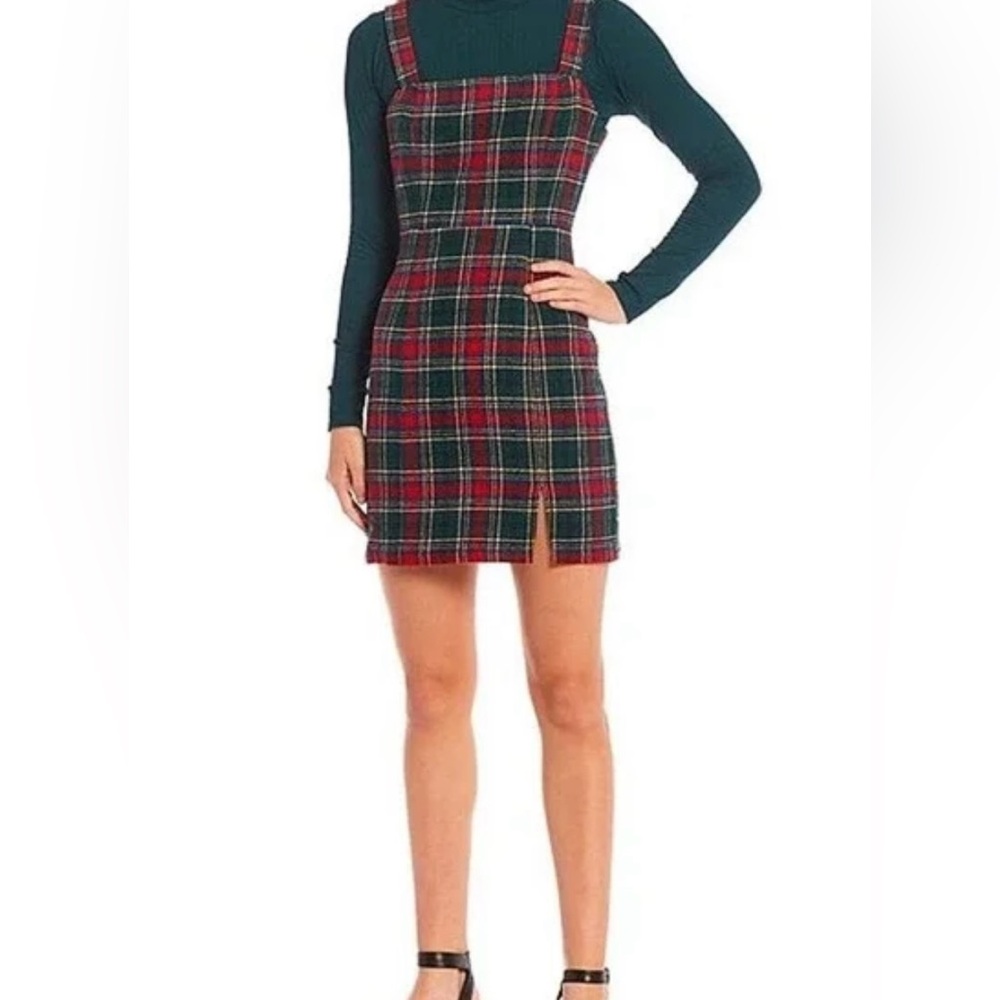 Copper Key Red and Green Plaid Dress